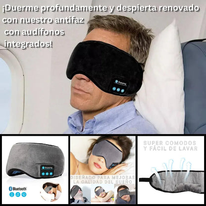 Antifaz Sueñozzz® Diadema con audífonos/bluetooth para dormir profundamente. PROMO 50%OFF TEMPORADA BLACK FRIDAY