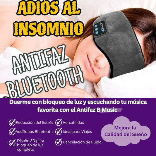 Antifaz Sueñozzz® Diadema con audífonos/bluetooth para dormir profundamente. PROMO 50%OFF TEMPORADA BLACK FRIDAY